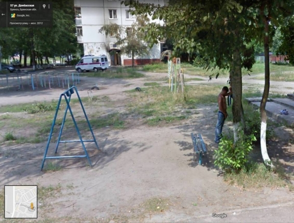 Интересные кадры попавшие в Google Maps