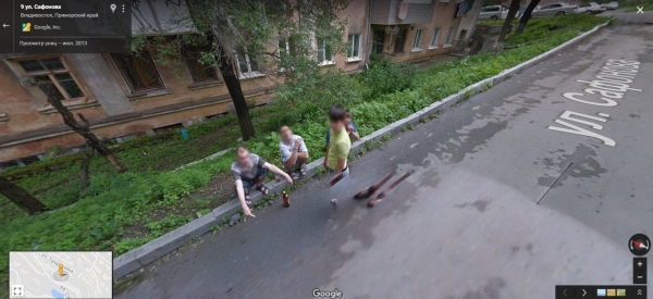 Интересные кадры попавшие в Google Maps