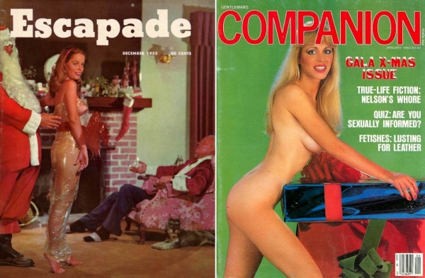 Откровенные новогодние обложки мужских журналов 60-80 годов