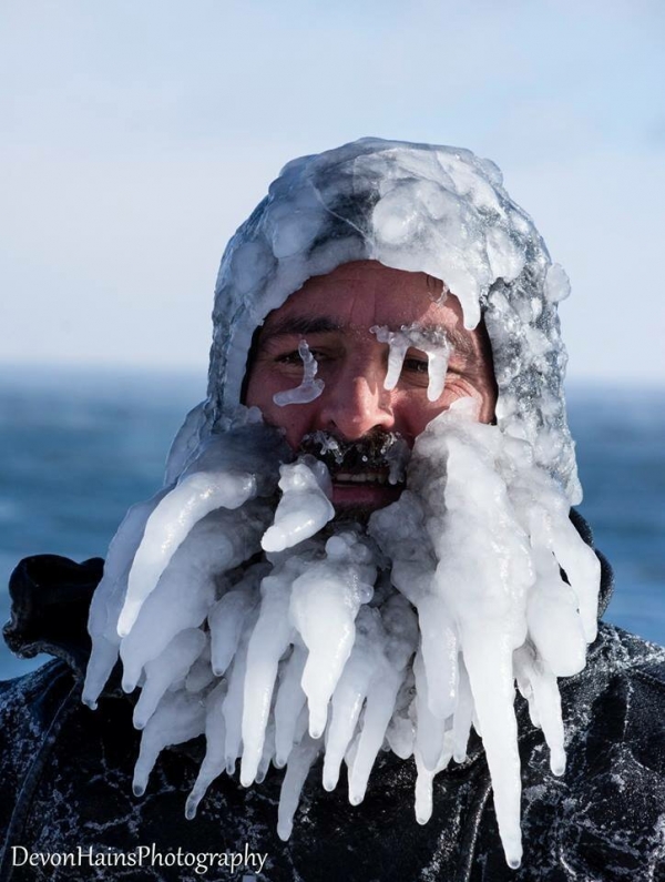 Как выглядят серферы при -34°C