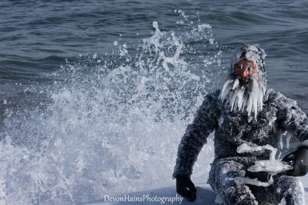 Как выглядят серферы при -34°C