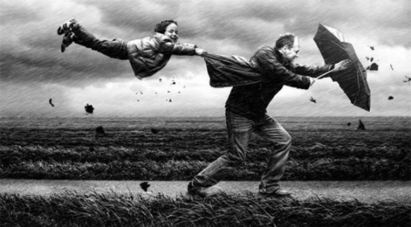Отец с помощью фотошопа создает суперские снимки с сыном