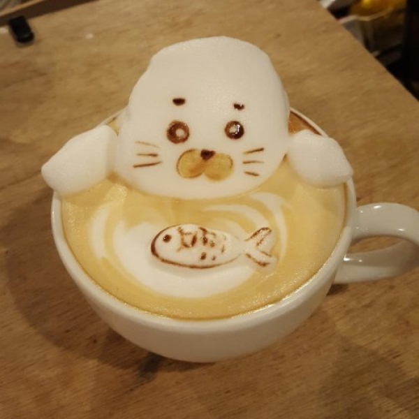 Потрясающий латте с 3D рисунком