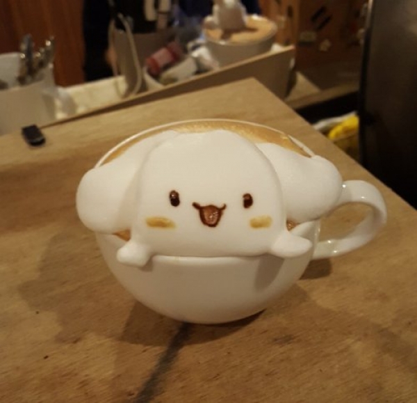 Потрясающий латте с 3D рисунком