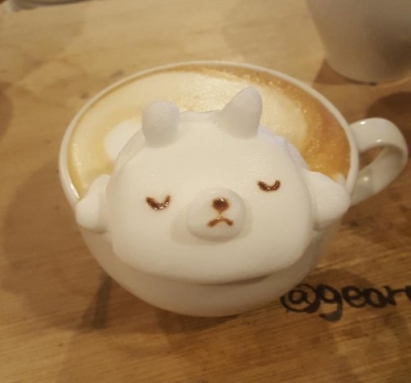 Потрясающий латте с 3D рисунком