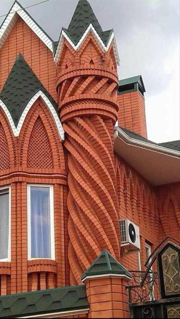 Невероятно красивая кладка из кирпича.