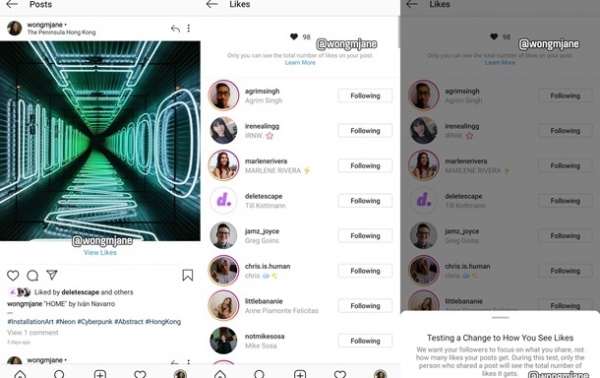 В Instagram исчезнет счетчик лайков