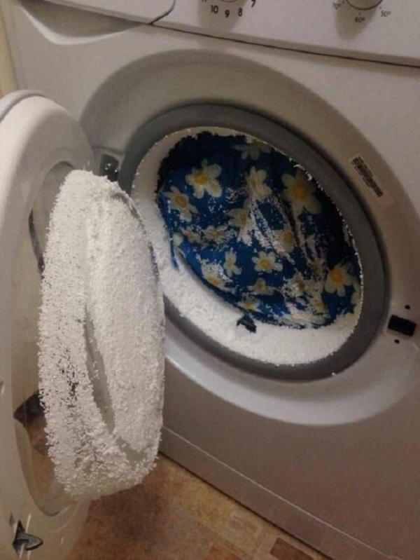 Вот так выглядит неудачная стирка