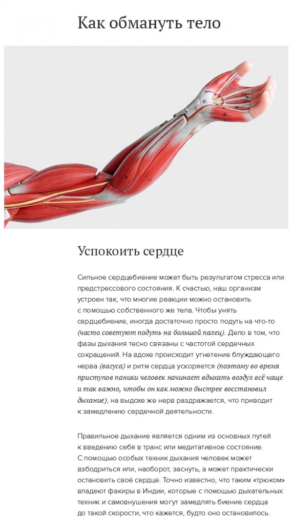 Действенные способы обмануть человеческое тело