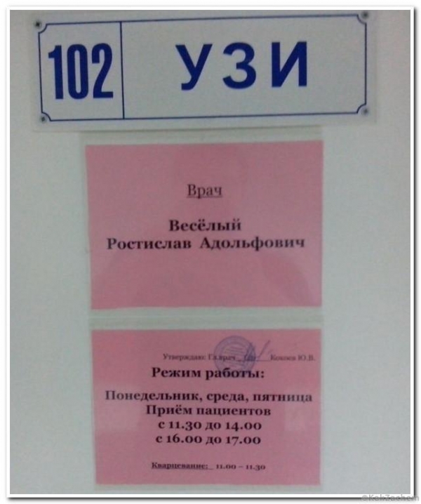 Люди, которым ну очень "повезло" с фамилией