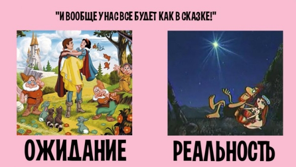 Семейная жизнь ожидание VS реальность