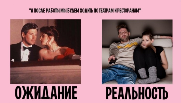 Семейная жизнь ожидание VS реальность