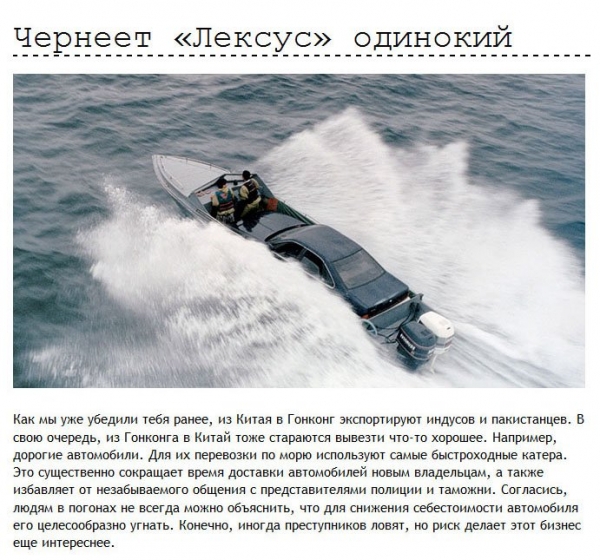 Находчивости контрабандистов можно позавидовать