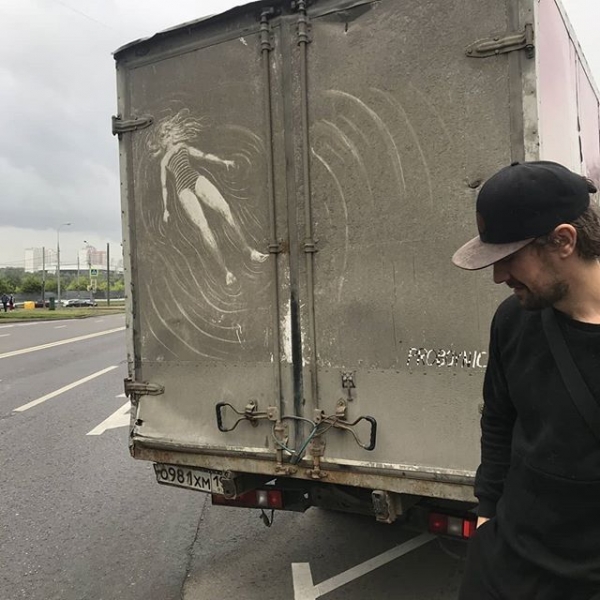 Грязное искусство на автомобилях