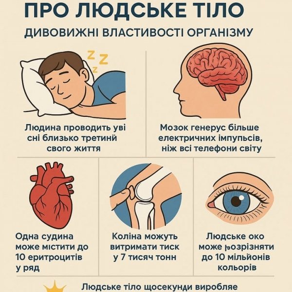 Неймовірні факти про людське тіло
