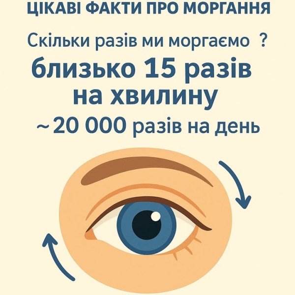Цікаві факти про моргання