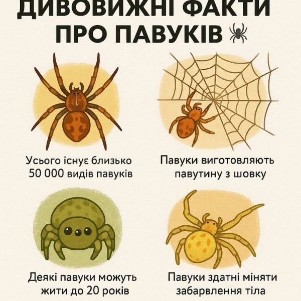 Дивовижні факти про павуків 🕷️