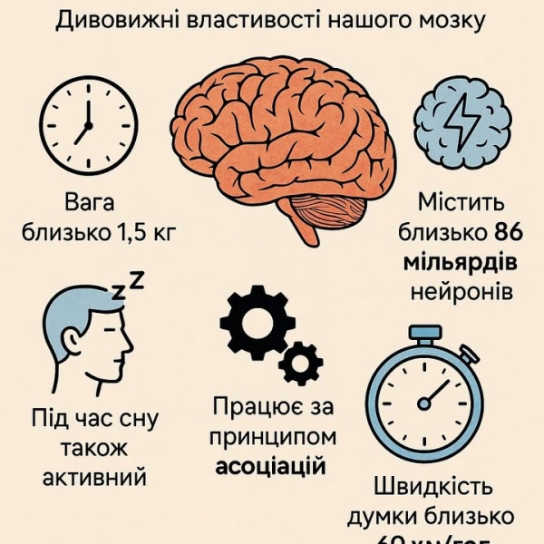 Цікаві факти про людський мозок