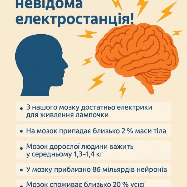 Ваш мозок — невідома електростанція!