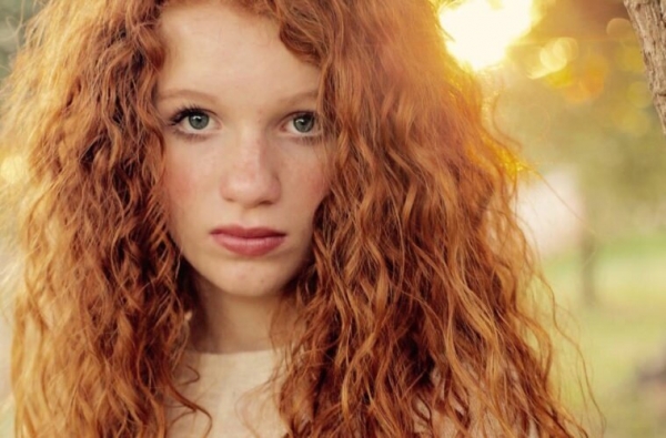 Lingerie curly redhead shorts