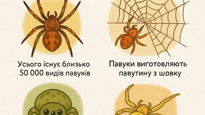 Дивовижні факти про павуків 🕷️